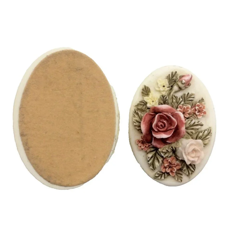 Vintage Floral Trinket Ring Box